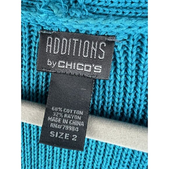 Additions by Chico's Women's Size 2 Large Sweater Open Cardigan Knit Stretch - Picture 2 of 5